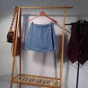 Denim Skort S 80s Vintage Goth Punk Cottage Party Resort Beach Festival Western